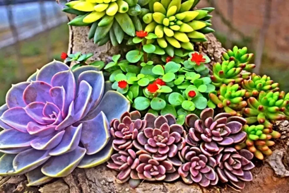 um jardim de suculentas em casa