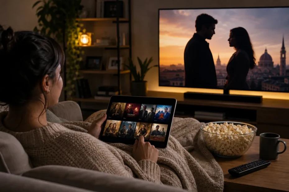 Pessoa escolhendo melhores doramas de 2026 para assistir