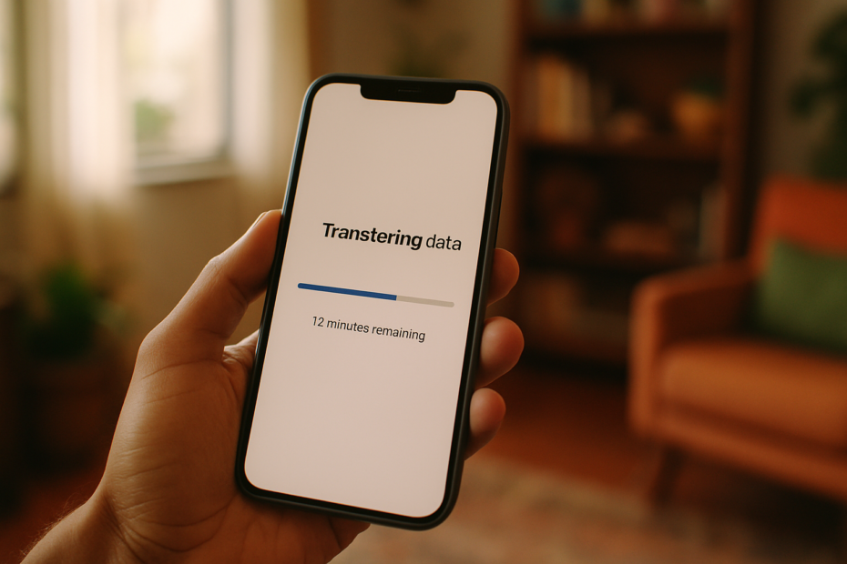 Quanto tempo demora para transferir dados do celular